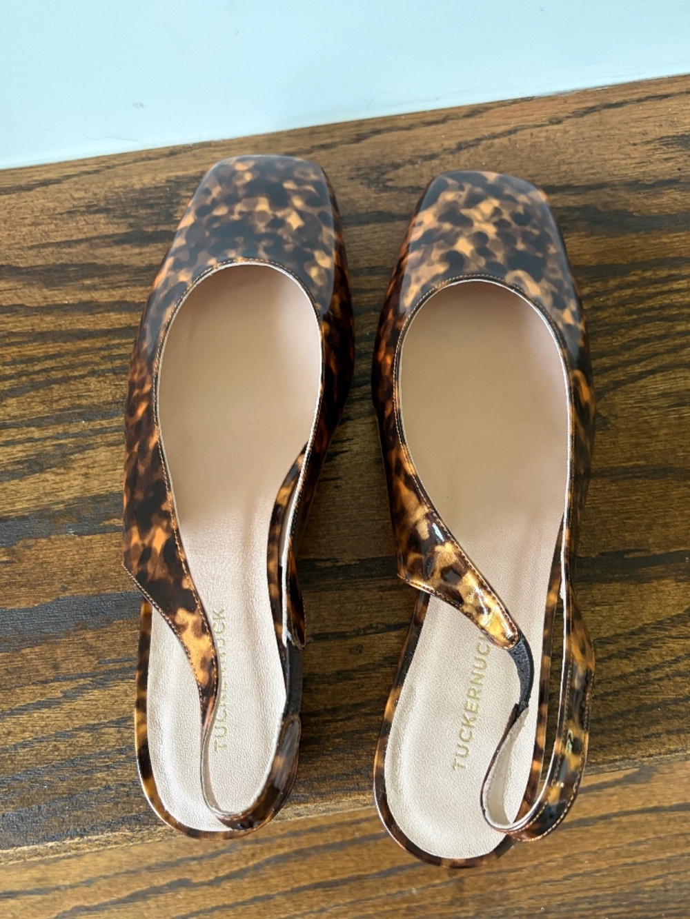 NWOT TUCKERNUCK  Tortoise Liv Slingback Flats 8.5 - Picture 4 of 6